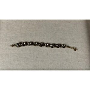 Stella & Dot Gold Tone Bracelet with Citrine‎ Colored Rhinestone Crystals